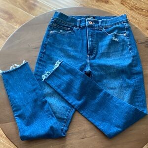 Blue Distressed Women's Jeans